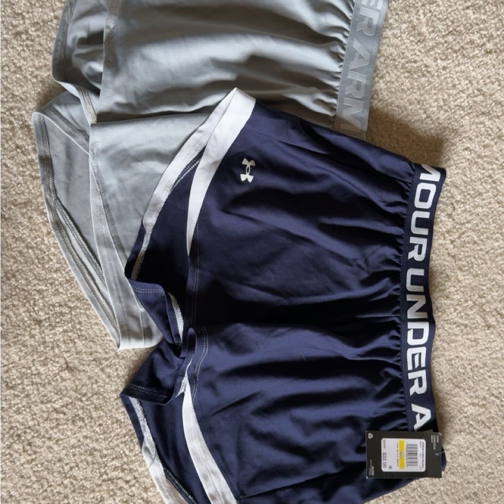 Under Armour Gray and Navy Athletic Shorts